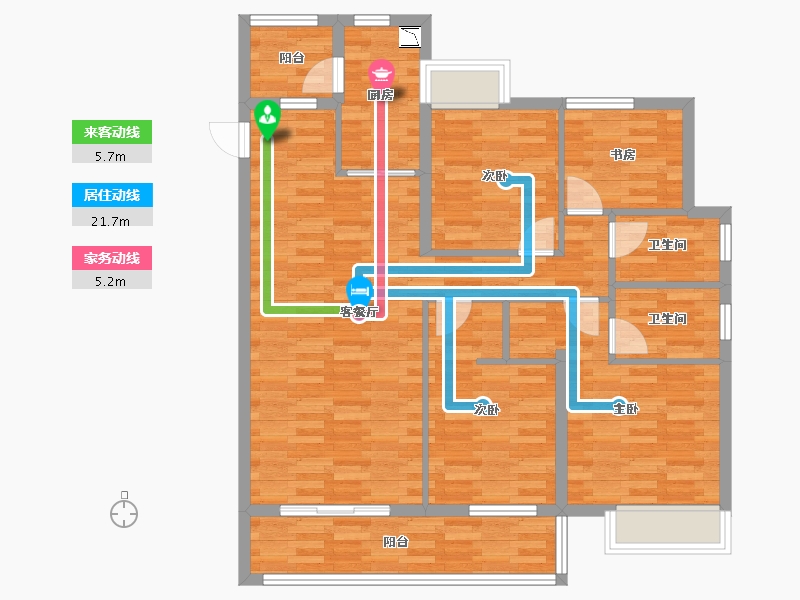 湖北省-荆州市-奥园学府里-100.14-户型库-动静线