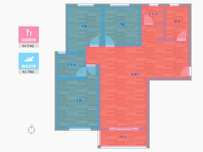 河南省-郑州市-河村安置房-92.78-户型库-动静分区