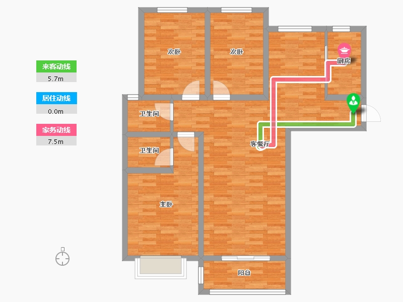 河北省-沧州市-天泰阳光-91.60-户型库-动静线