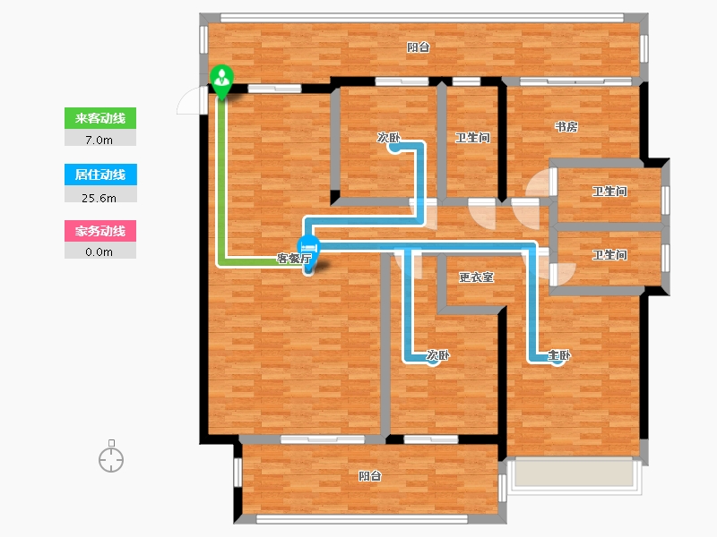 广东省-汕头市-龙光E组团项目-151.04-户型库-动静线