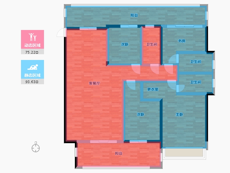 广东省-汕头市-龙光E组团项目-151.04-户型库-动静分区