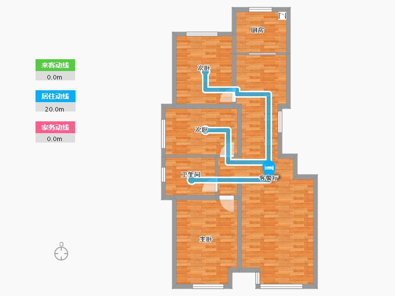 内蒙古自治区-呼和浩特市-泽信青城-91.29-户型库-动静线