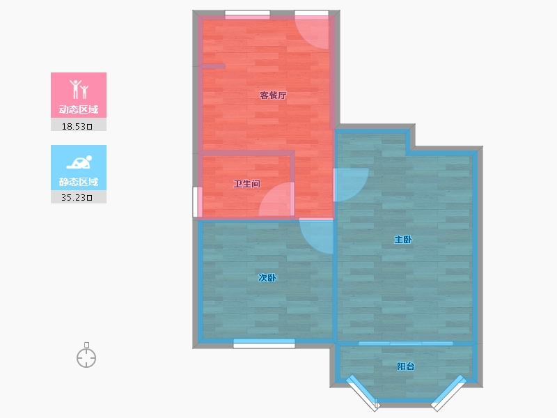 上海-上海市-引翔港小区-48.58-户型库-动静分区