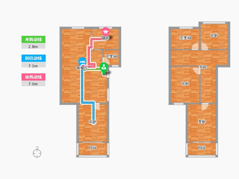 福建省-厦门市-前埔南区鼓楼南里-135.27-户型库-动静线