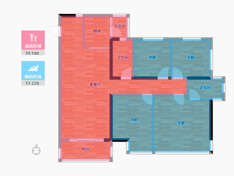 广西壮族自治区-南宁市-奥园永和府-98.58-户型库-动静分区