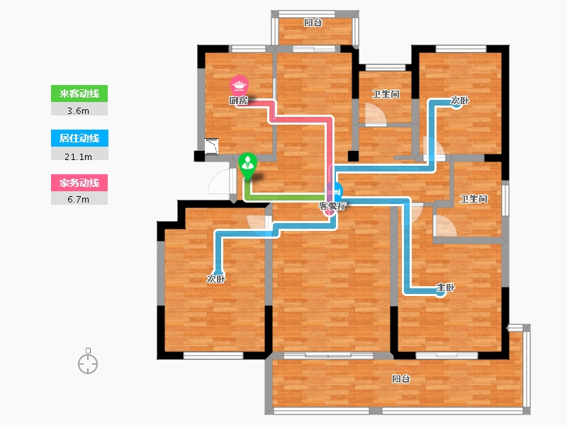 江苏省-无锡市-长和新天地-120.00-户型库-动静线