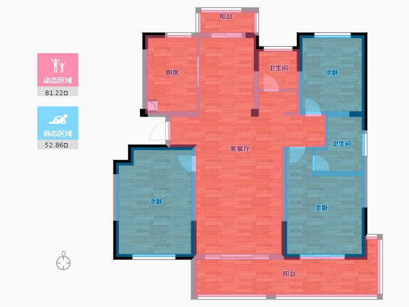 江苏省-无锡市-长和新天地-120.00-户型库-动静分区