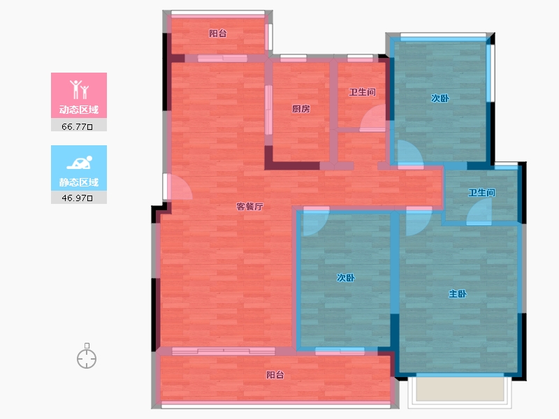 四川省-德阳市-宏达雍锦府-101.18-户型库-动静分区