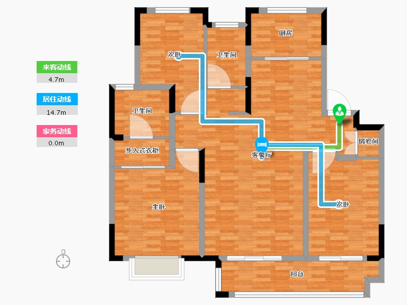 江苏省-苏州市-凤鸣水岸-113.00-户型库-动静线