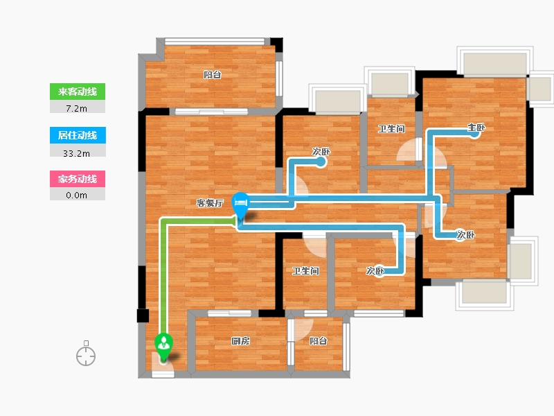 四川省-达州市-现代城-102.45-户型库-动静线