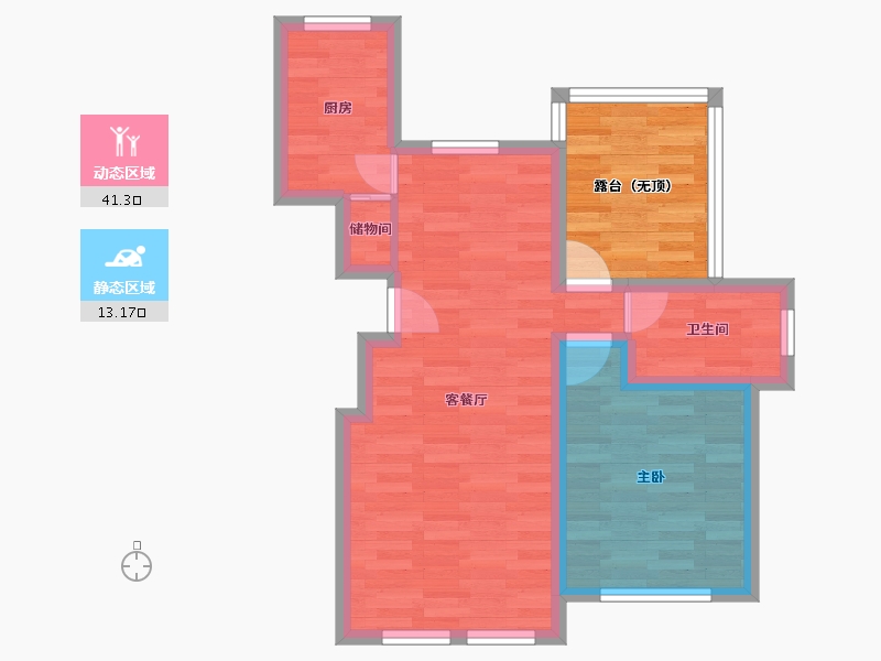 山东省-青岛市-海尔地产・山海湾-55.68-户型库-动静分区