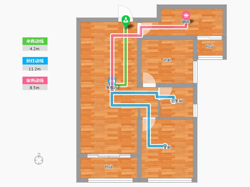 青海省-西宁市-紫御澜亭-68.56-户型库-动静线