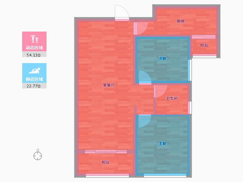 青海省-西宁市-紫御澜亭-68.56-户型库-动静分区