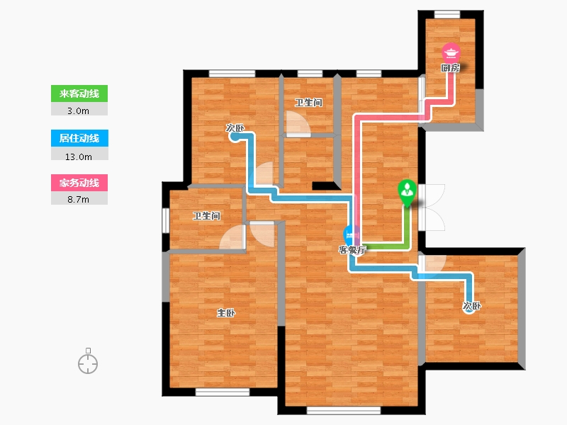 吉林省-松原市-镜湖天玺-92.31-户型库-动静线