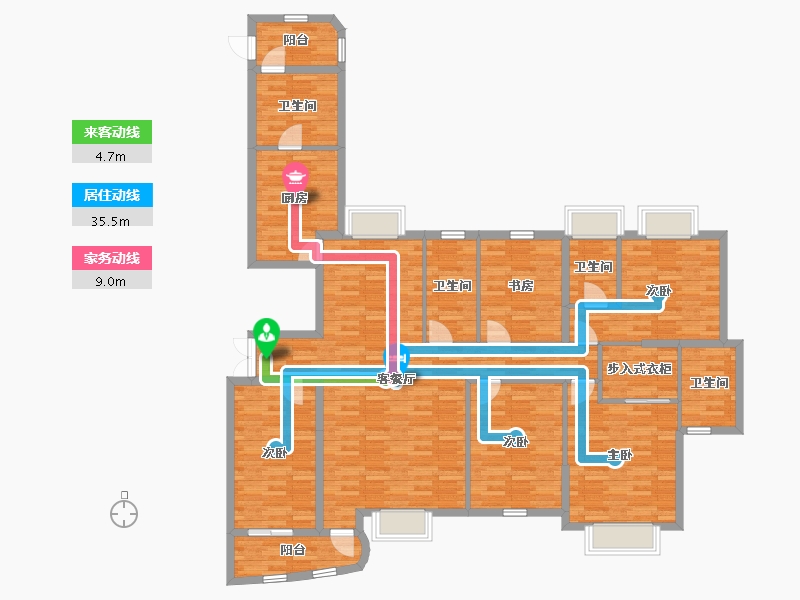 福建省-莆田市-皇庭骏景-155.40-户型库-动静线