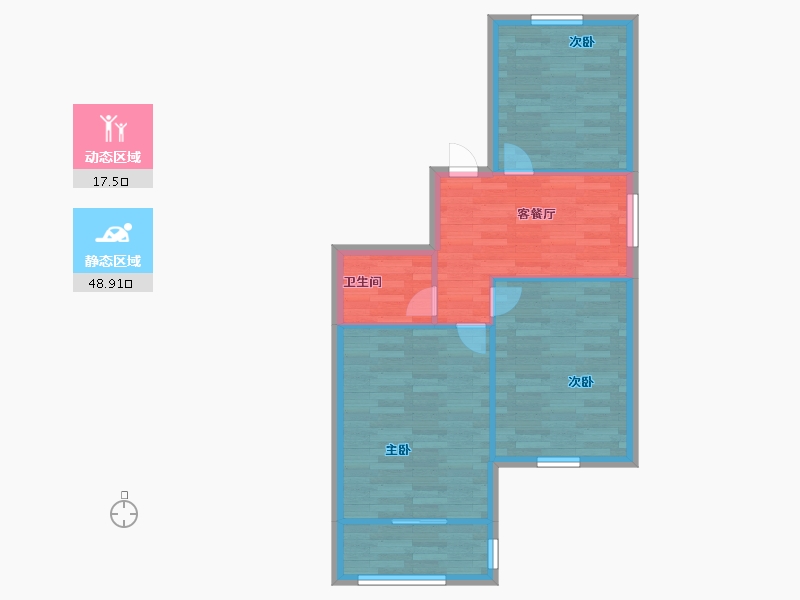 上海-上海市-海滨七村-60.00-户型库-动静分区