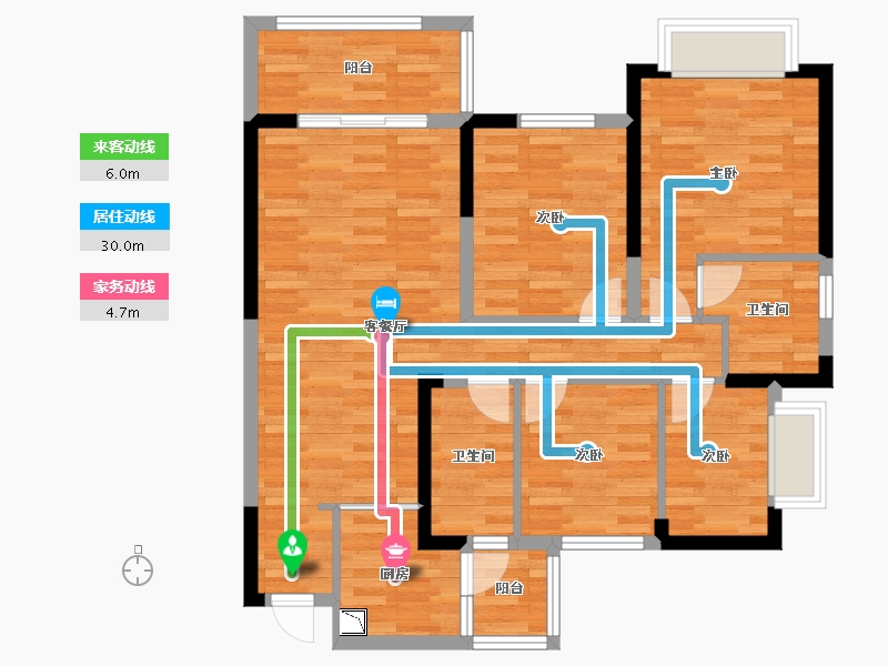 湖南省-长沙市-中国铁建梅溪青秀-89.07-户型库-动静线