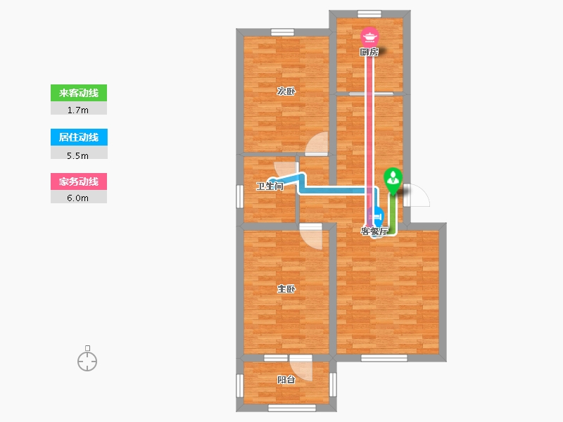 河北省-秦皇岛市-山水天城-68.98-户型库-动静线