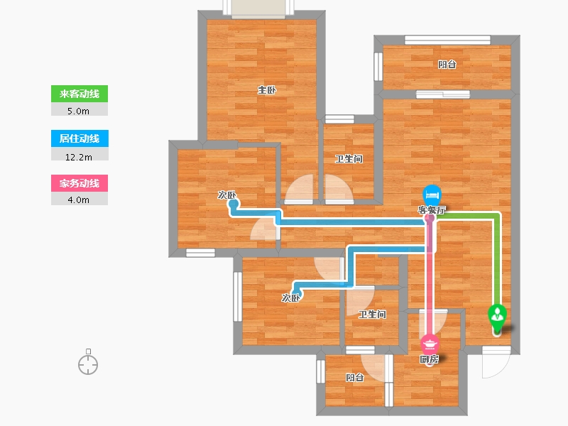 四川省-成都市-东原城-70.18-户型库-动静线