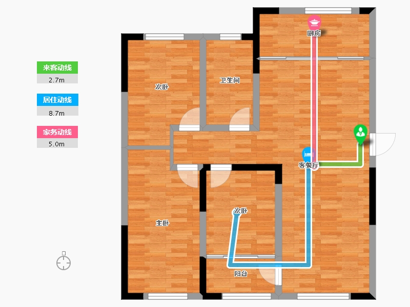 山东省-淄博市-新东升福园-89.24-户型库-动静线