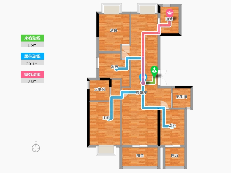 福建省-福州市-融侨阳光城方圆-109.99-户型库-动静线