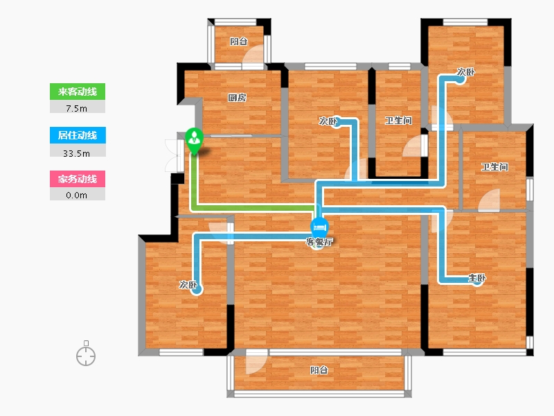 辽宁省-沈阳市-华润置地·萬象府-135.59-户型库-动静线