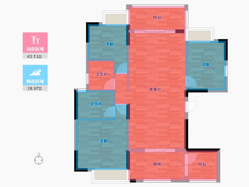 广东省-江门市-君庭-91.51-户型库-动静分区