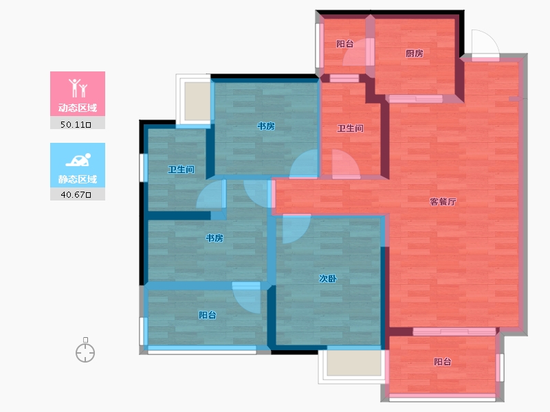 四川省-成都市-招商依云上城-78.91-户型库-动静分区