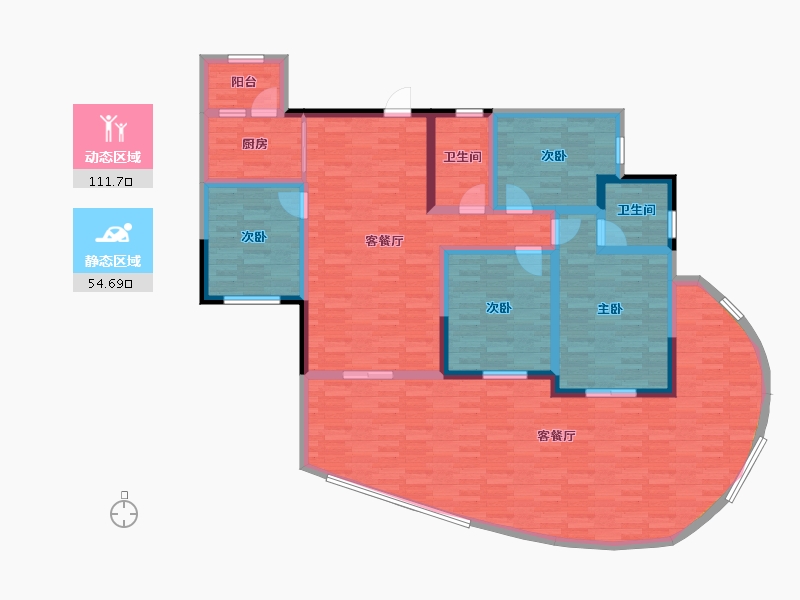 四川省-宜宾市-僰城首席-150.32-户型库-动静分区