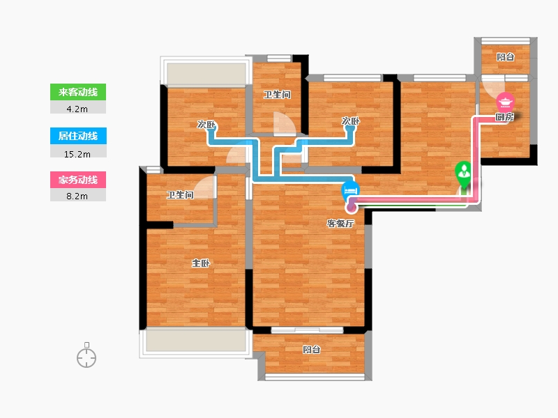 湖南省-长沙市-中海国际社区-83.98-户型库-动静线