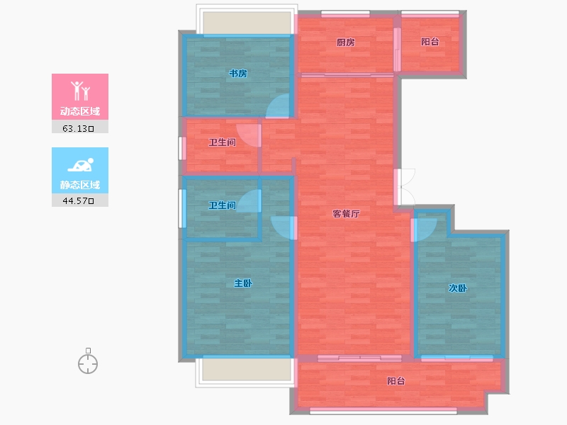 安徽省-六安市-华力紫云府-97.00-户型库-动静分区