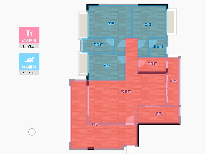 广东省-阳江市-中兴名志铂金湾-124.34-户型库-动静分区