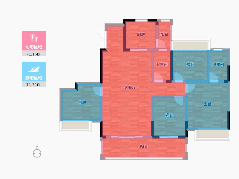 广西壮族自治区-桂林市-桂林融创-109.71-户型库-动静分区