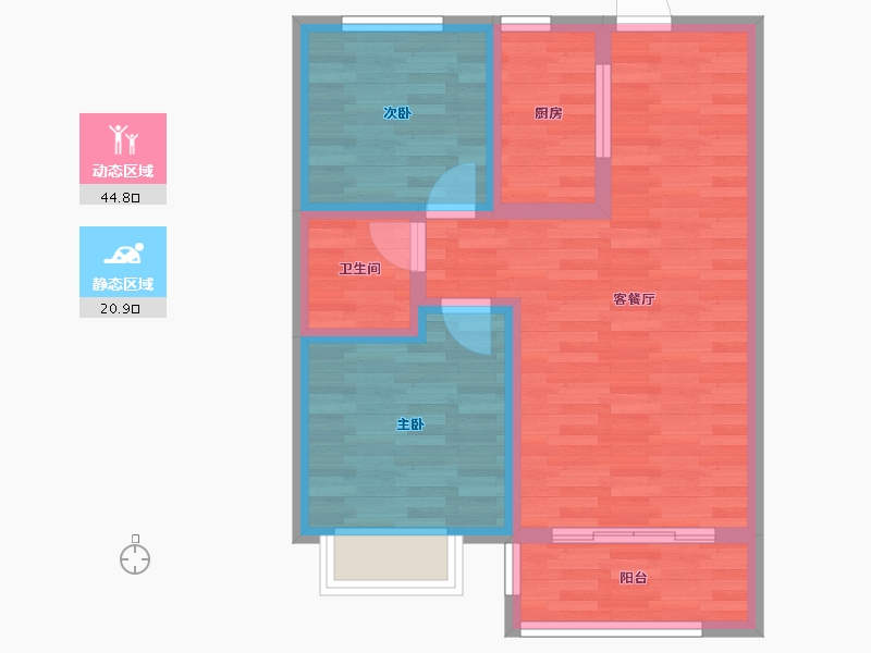 河北省-石家庄市-璀璨裕华园-58.03-户型库-动静分区