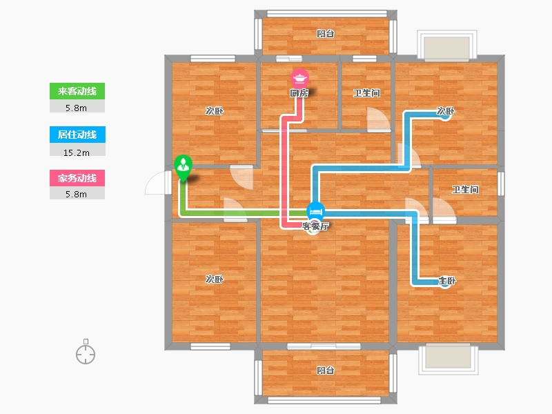 贵州省-黔南布依族苗族自治州-创力小区-110.37-户型库-动静线