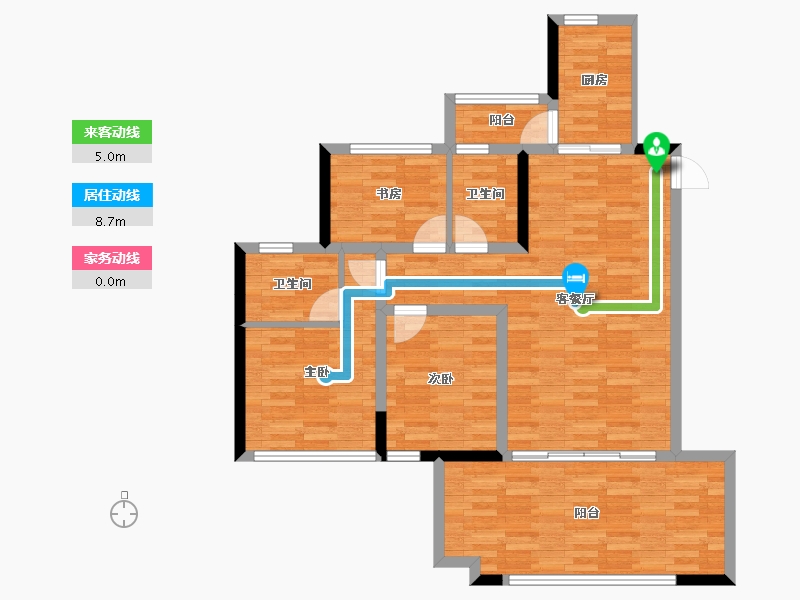 四川省-绵阳市-江油明月风景-91.48-户型库-动静线