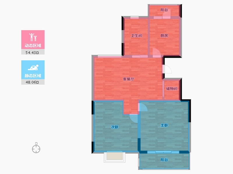 江苏省-常州市-滨江明珠城-93.01-户型库-动静分区