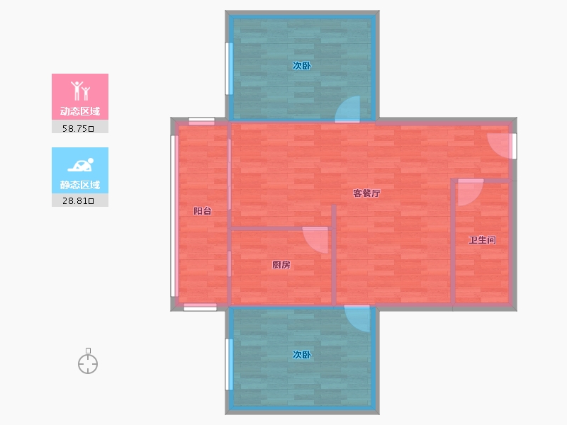 北京-北京市-七星园-80.04-户型库-动静分区