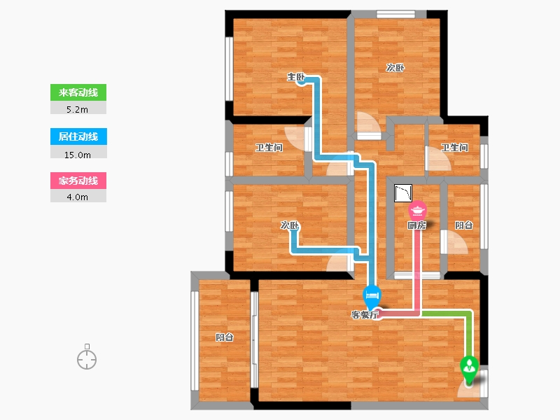 广东省-深圳市-卓越弥敦道-90.81-户型库-动静线