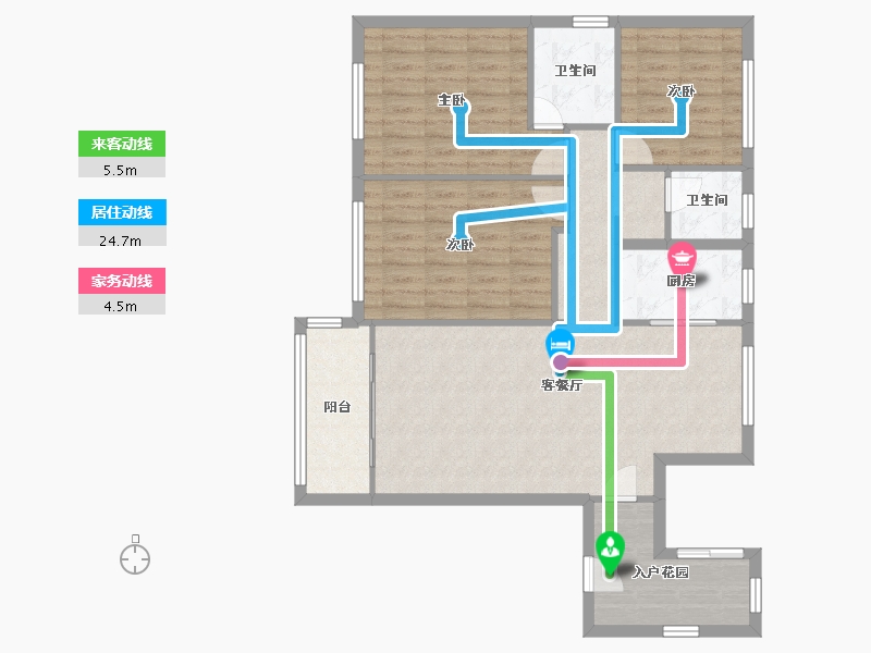 浙江省-宁波市-时代望府-98.31-户型库-动静线