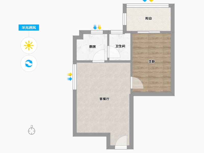 广东省-广州市-紫荆花园-38.00-户型库-采光通风