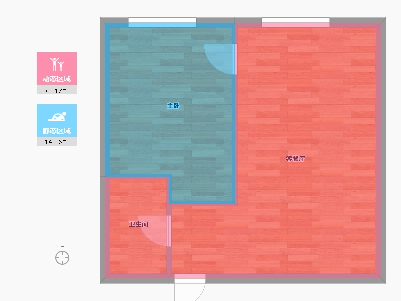 黑龙江省-大庆市-温泉花园二期-42.39-户型库-动静分区