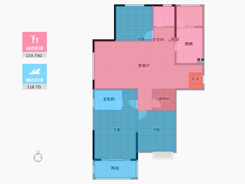 河南省-郑州市-二十里铺安置区-239.86-户型库-动静分区