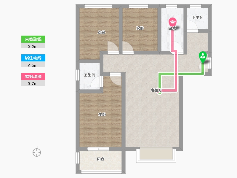 陕西省-咸阳市-先河国际社区-75.28-户型库-动静线