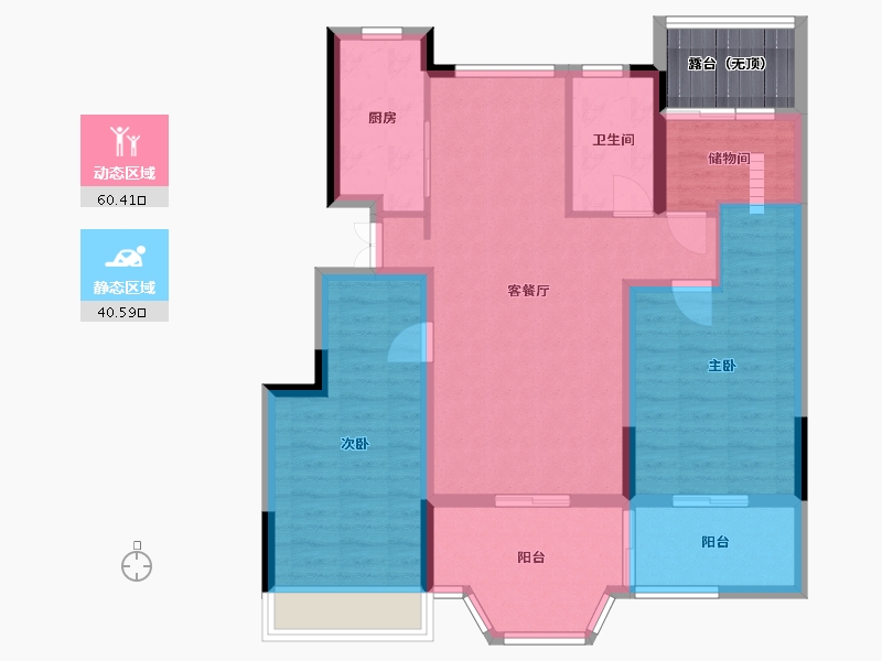 山东省-临沂市-滨河名邸-94.77-户型库-动静分区