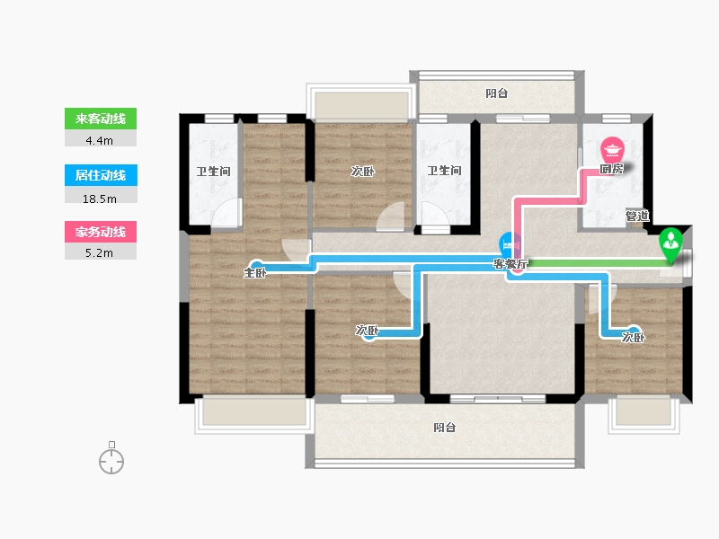 广东省-韶关市-乐昌碧桂园-111.96-户型库-动静线