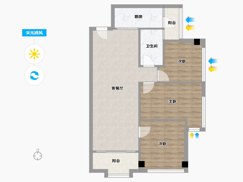 广东省-深圳市-满京华云著-74.22-户型库-采光通风