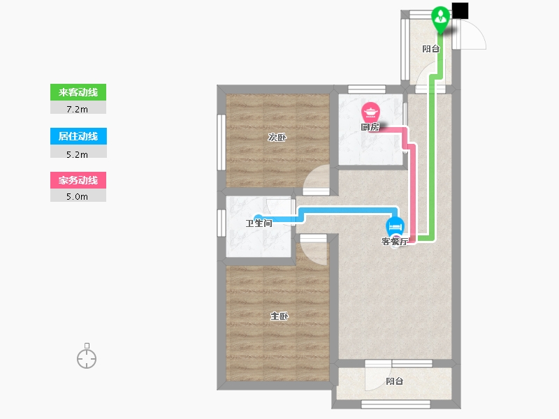 河北省-廊坊市-绿宸万华城-57.21-户型库-动静线