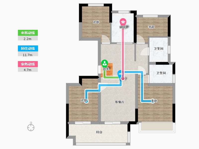 安徽省-合肥市-谊华雍景府-88.26-户型库-动静线