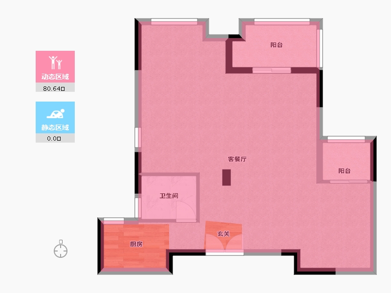 浙江省-嘉兴市-佳源东方都市-73.70-户型库-动静分区